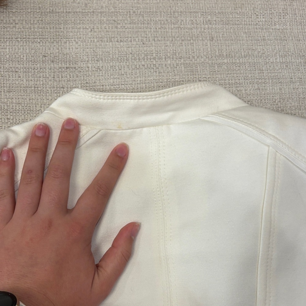 White House Black Market Cream Leather Jacket - Picture 5 of 10